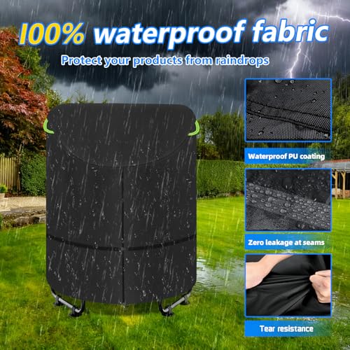 Kids Trampoline Cover, Outdoor Jumping Bed Cover,600D Oxford Waterproof Protective Cover for Round Trampoline with Fence,62.2 * 39in