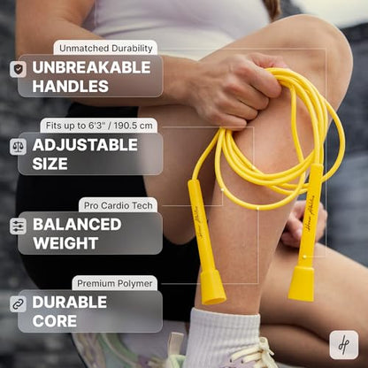 Speed Rope, Skipping Rope - Best for Double Under, Boxing, MMA, Cardio Fitness Training Condition - Jump Rope