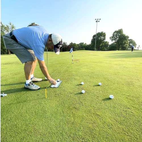 GLANC Golf Putting Alignment Mirror (12” x 6”), Putting Training Aids with Carry Bag for Indoor & Outdoor Use, Trainer Putting Practice Mirror for Improving Technique Accuracy Posture