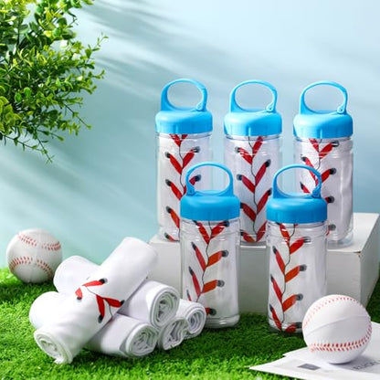 12 Pack Baseball Cooling Towels, Baseball Ice Towels for Neck, 40"x12" Breathable Chilly Towel with Plastic Container, Microfiber Sport Towel for Players Team Gift Sport Party Favors