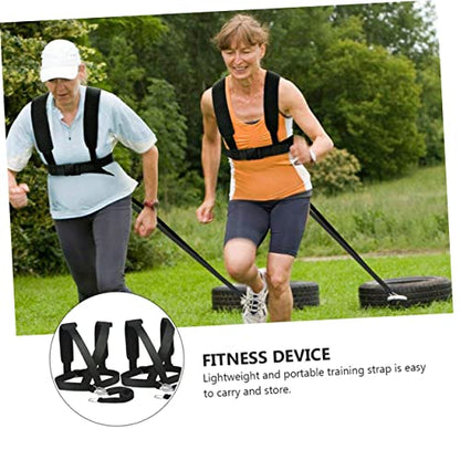 2pcs Resistance Sled Harness for Fitness Training and Running Speed Enhancement Portable Shoulder Straps Belt for Strength Workouts and Outdoor Sled Pulling