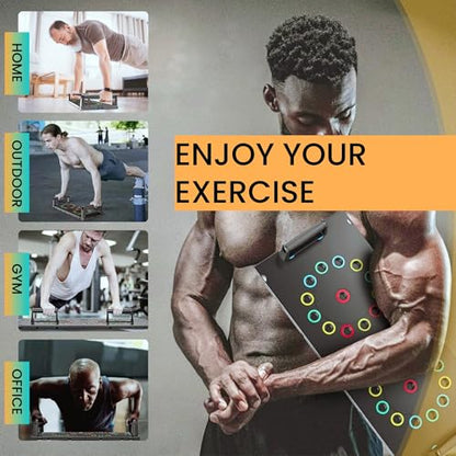 NAYSAYE Push-Up Board, Multi Functional Pilates Board with 4 Color, Push-Up Board Portable with Handle for Muscle Building, Home Fitness,12 Holes, 30 Holes - style: 30 Holes