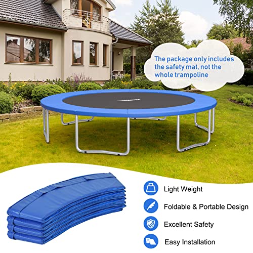 Giantex 8Ft 10Ft 12Ft 14Ft 15Ft 16Ft Trampoline Pad, Tear-Resistant Edge Cover Springs Protection Pad, All Weather Replacement Trampoline Safety Pad