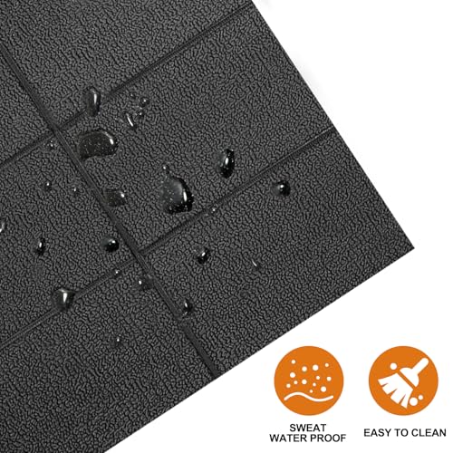 HOVSCO Foldable Treadmill Mat Non-Slip Exercise Bike Mat, 1/4" Thick, 30"x63" Waterproof Walking Pad for Carpet, Hardwood Floors, Workout, Indoor Bikes, Fitness Equipment, Home Yoga