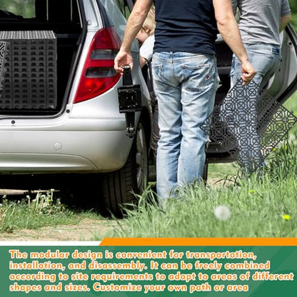 10 Pcs Ground Protection Mats, Grey Interlocking 15.7 x 15.7 in - color: Gray, size: 15.7 x 15.7 in