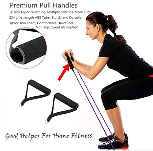 4pcs Premium Exercise Pull Handles, Resistance Bands Handles, Dense Foam Wrap Replacement Fitness Equipment for Pilates, Yoga, Strength Training
