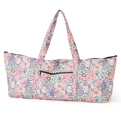 | Yoga Mat Bag | Large Yoga Mat Carrier with Wet Pocket | Yoga Gifts | Gym Tote Bag for Women - color: Tote-Pink