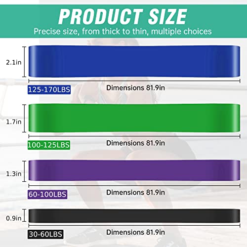Resistance Band, Pull Up Bands, Pull Up Assistance Bands, Workout Bands, Exercise Bands, Resistance Bands Set for Legs, Working Out, Muscle Training, Physical Therapy, Shape Body, Men Women