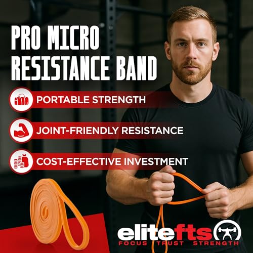 EliteFTS Pro Resistance Band - Boost Core Stability and Flexibility with This Portable, Joint-Friendly Tool - size: Pair, style: PRO MICRO RESISTANCE BAND