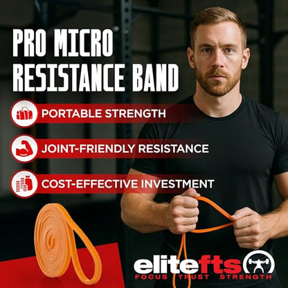 EliteFTS Pro Resistance Band - Boost Core Stability and Flexibility with This Portable, Joint-Friendly Tool - size: Pair, style: PRO MICRO RESISTANCE BAND