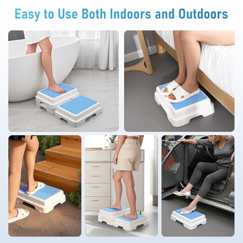 Wefaner Bath Shower Step,Stackable Bathtub Non Slip Safety Step Stool