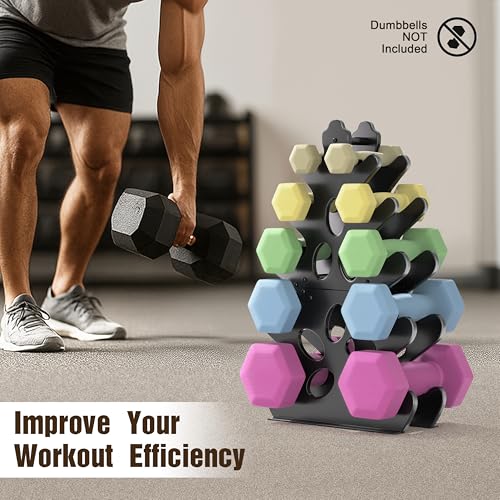 5-Tier | 4-Tier Dumbbell Rack Only Weight Racks For Free Weights Dumbbell Tower (No Dumbbells Rack Only) - size: 5-Tier Rack Only