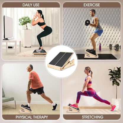 Foldable Wooden Stretch Board Adjustable Calf Stretcher Sports Elastic Indoor Outdoor Ankle
