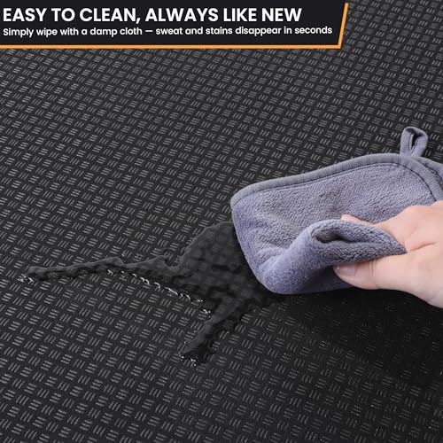 0.5 Inch Walking Pad Mat, 55x24 Inch Non-Slip Treadmill Mat for Walking Pad, Treadmill, Bike, Exercise, Heavy Duty Workout Floor Protection for Carpet Floors(Black)