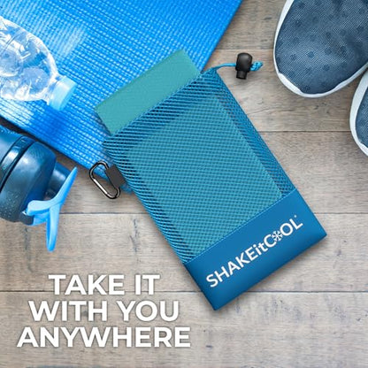Extended Size Cooling Towel – Be Cool in Style - Heat Relief, Soft, Lightweight, Sun Protection, Easy Clean - Perfect for Biking, Hiking, Running, Yoga, Golf, Gardening - Teal M - color: Teal