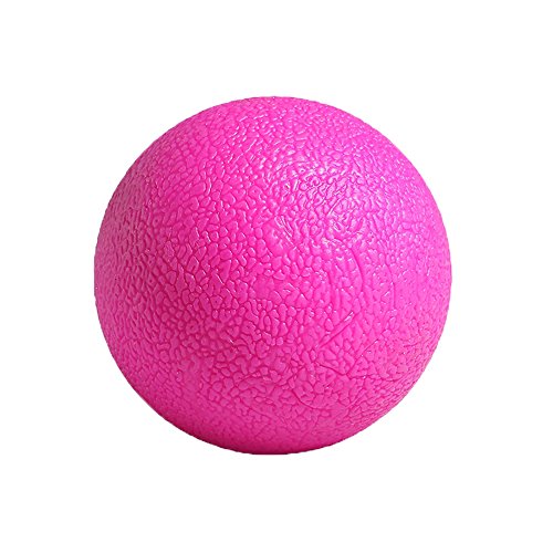 Manual Massage Ball for Back/Neck/Foot Pain and Deep Tissue, Gym Yoga Sports Fitness Body Roller Massager for Plantar Fasciitis, Muscle Soreness Relax, Trigger Point Release - color: Pink