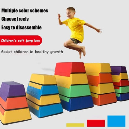 Foam Jump Box Heavy Soft Box for Home Gym,Children's Physical Fitness Training Box Jumping,Four Layers
