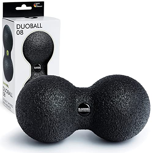 BLACKROLL - DUOBALL 08 Massage Ball, Double Lacrosse Ball Massager for Deep Tissue Massage, Trigger Point Massage Tool for Back, Spine and Shoulder, Muscle Recovery and Relief, Black