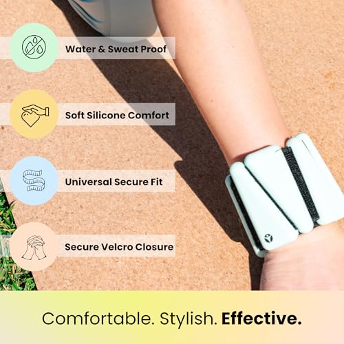 OmWeights Premium Weighted Bangles – Stylish Wrist and Ankle Weights for Women and Men | Cardio, Yoga, and Pilates Ankle Weights for Women and Men | Adjustable Leg and Arm Weights 1lb Each