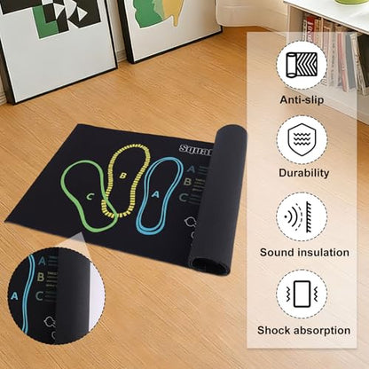 Squat Target Pad with Foot Position, 80x35cm/31.5x13.78in Non-Slip Squat Mat Home Gym & Fitness Accessories for Squats Leg Workouts Abdominal Training