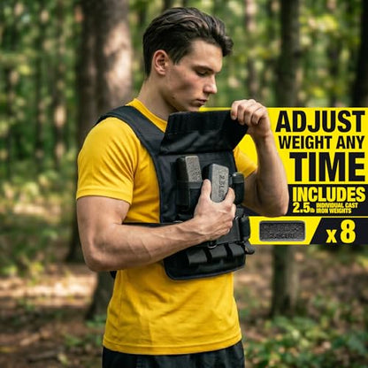 Lebert Fitness Adjustable Weight Vest for Strength Training & Fitness - color: 20LB