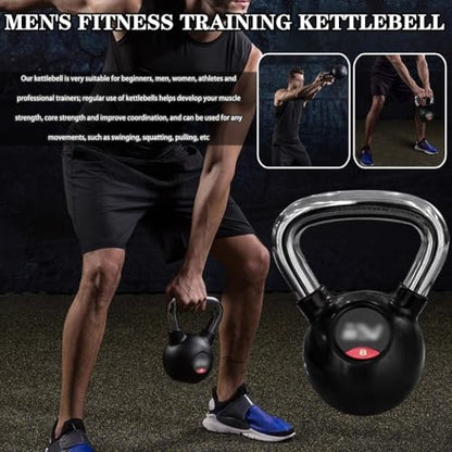Kettle Bells Women Men's Fitness Training Kettlebell, Professional Gym Sports Cast Iron Dumbbell, Swing/Squat/Lift, Silent Anti-Collision(12kg)