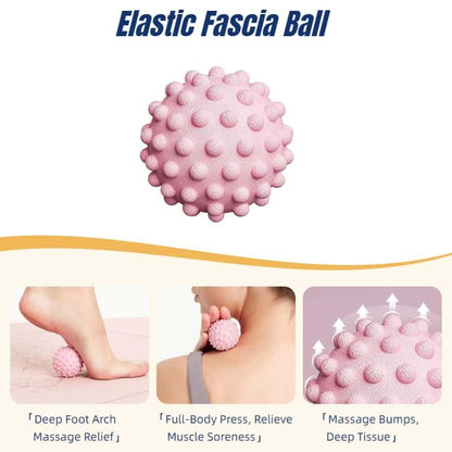 Foot Massage Ball & Foot Roller 3-in-1 Set, Plantar Fasciitis Relief, Portable Dual-Roller Massager, Stimulates & Activates Plantar Nerves, Relieves Foot Pain and Soreness, Improves Blood Circulation