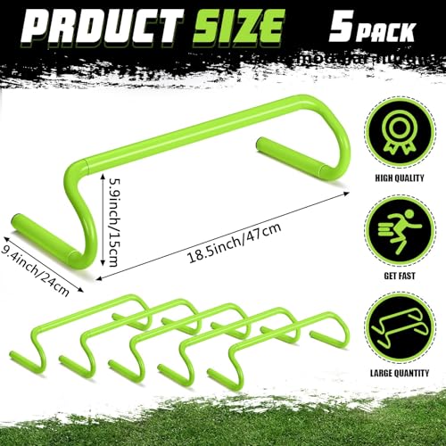 Training Hurdles Equipment Speed Agility Detachable 18.5'' for Athletes Soccer Basketball Obstacle Courses Workout 5 Pcs