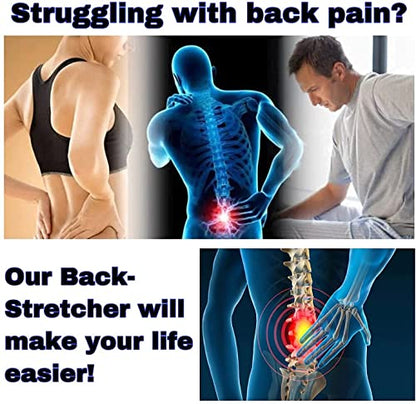 Back Stretcher Device for Back Pain Relief - Lumbar Support - Spine Deck - Massager for Back - Spine Stretcher Helps Lower Back Pain - Easy Back Therapy that relieves Chronic Pain