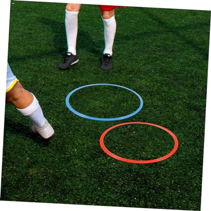 Happyyami 6 Pack Soccer Agility Rings Training Equipment Set for Boys and Girls Adults Abs Plastic Durable for Football Soccer Basketball Random Color