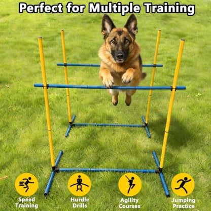 Heavy Duty Adjustable Dog Agility Hurdles for Medium & XL Dogs - color: SLV-Hurdle 35in-2