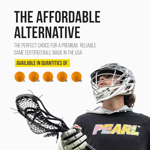 PEARL X Greaseless Lacrosse Balls by Guardian Innovations - Official Ball of NCAA Championships - Meets NOCSAE Standards and SEI/NCAA Certified