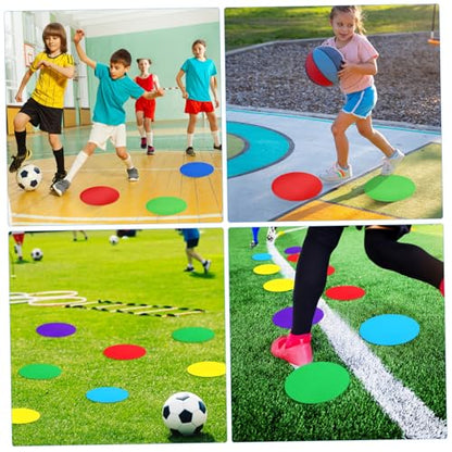 Holibanna 6Pcs Non Slip Floor Dots Agility Training Markers Spot Markers for Soccer Practice Gym Classroom Sports Activities