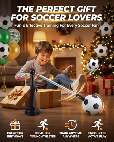 360 Soccer Trainer Solo Practice Equipment Adjustable Waist Belt Elastic Cord Ball Control Dribbling Passing Shooting Touch Training Aid Youth Kids Teens Adults