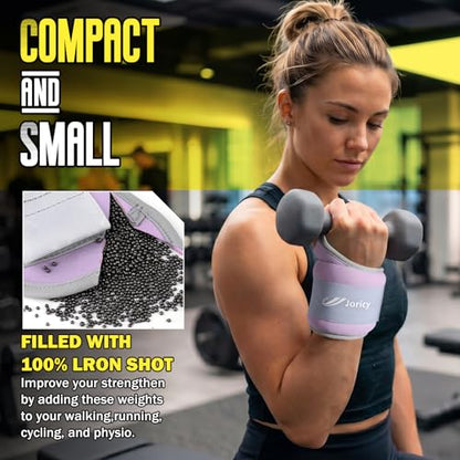 Wrist Weights with Thumb Loops Lock for Women Men 1 Pair 2 3 4 5 6 LBS Arm Weight Ankle Weights Weighted Gloves for Running Walking Jogging Physical Therapy Home Gym Fitness Workout Cardio Exercises