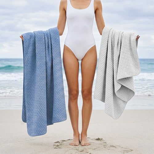 REDKISS Microfiber Bath Towels of 4-27x55 Inches Bath Towel Large, Highly Absorbent Towels for Bathroom, Quick Drying, Super Soft, Lint Free Fluffy Shower Towel for Gym, SPA, Ideal Everyday Use