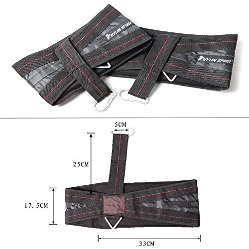 Padded Hanging AB Straps, 1 Pair AB Sling Suspension Hanging Straps Belts Abdominal Muscles Training Pull Sit Ups Chin-up Bar Mounted Muscles Carver