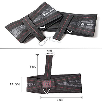 Padded Hanging AB Straps, 1 Pair AB Sling Suspension Hanging Straps Belts Abdominal Muscles Training Pull Sit Ups Chin-up Bar Mounted Muscles Carver
