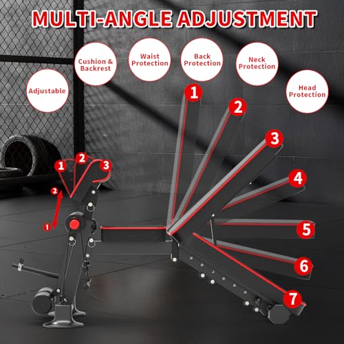 K KiNGKANG Adjustable Weight Bench, Foldable Home Gym, 1050lbs Capacity | Heavy-duty steel frame, 1050lbs max load, 8-level backrest adjustment, no assembly required, compact foldable design