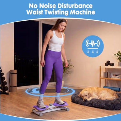DUMOS Waist Twister Machine Exercise, Ab Twister Board, 300 lbs Capacity, Noiseless Fitness Tool for Core & Belly Fat Workout, Anti-Slip Home Gym Equipment