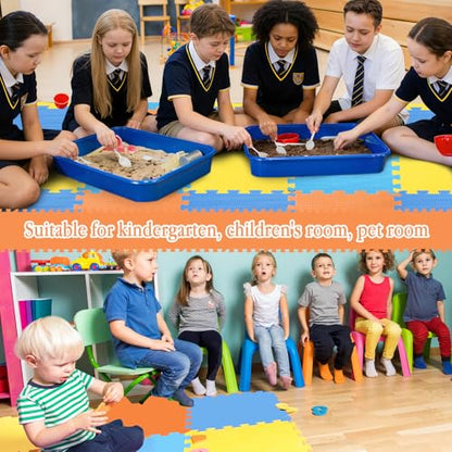 Nuanchu 60 PCS Kids Foam Puzzle Mat,Dark Blue, Light Blue, Orange, Yellow - color: Dark Blue, Light Blue, Orange, Yellow