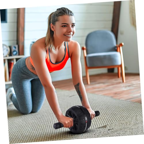 Mikinona Advanced Ab Roller Wheel with Wide Stability for Home Gym Multi-angle Exercise Equipment to Strengthen Back Sides Fitness Roller for Men and Women Beginners and Experts