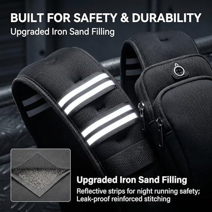 Weighted Vest for Men Women, Breathable Fitness Vest with Reflective Strips for Running & Strength Training - size: 8LB