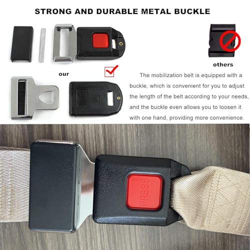 Mobilization Belt New – Premium Adjustable Thick Cushioning Pad for Physical Therapy, Rehabilitation & Stretching – High-Performance Traction Equipment for Therapists and Home Use - color: White