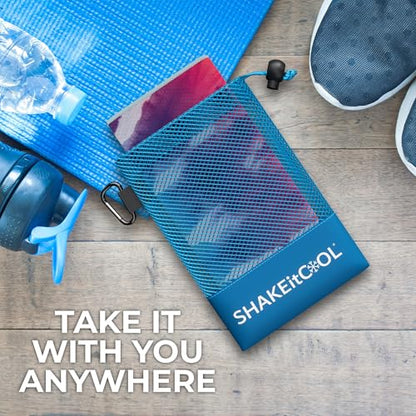 Extended Size Cooling Towel – Be Cool in Style - Heat Relief, Soft, Lightweight, Sun Protection, Easy Clean - Perfect for Biking, Hiking, Running, Yoga, Golf, Gardening - Tie Dye Ring M - color: Tie Dye Ring