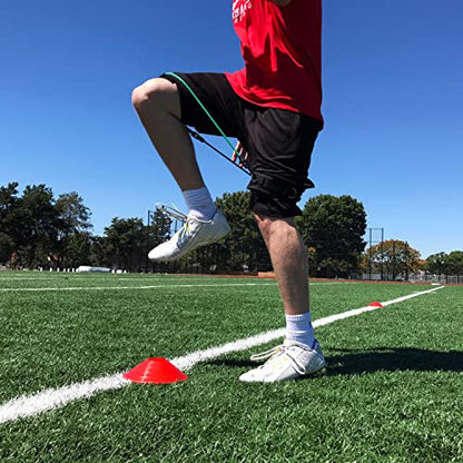 Kbands | Speed and Strength Leg Resistance Bands | Includes Speed 101 and Agility FX Digital Training Programs - Sizes for Youth, Intermediate, and Advanced Athletes - color: Black, Blue