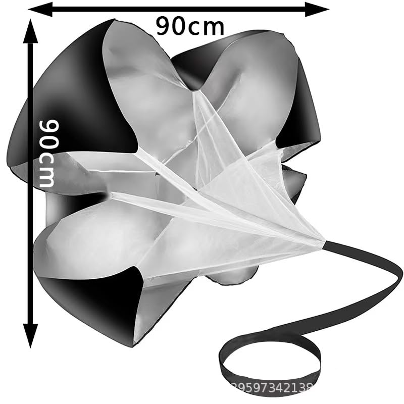 Resistance Parachute for Running, Speed Training Parachute for Sprint, Football, Soccer, Agility and Strength Workouts, Adjustable Belt with Carry Bag - color: black