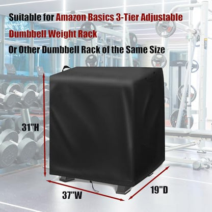 Dumbbell Rack Cover, Dust-Proof Strength Training Dumbbell Racks for Home Gym Cover Waterproof Dumbbell Weight Rack Protective Cover (Cover Only)