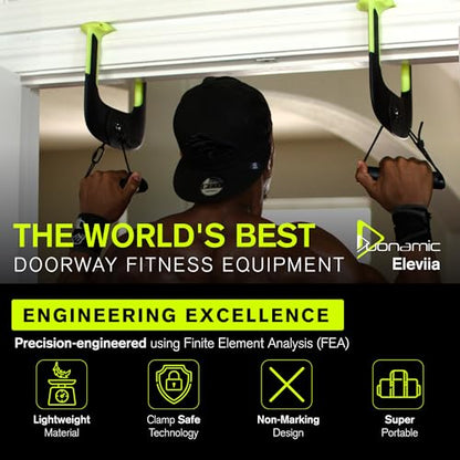 Eleviia: Portable Doorway Pull-Up Bar – Lightweight, Travel-Ready, 250 lb Capacity
