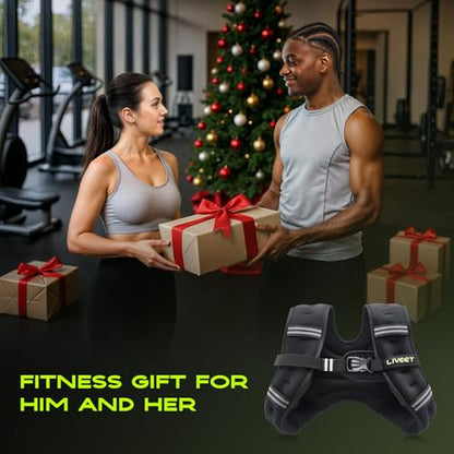 Weighted Vest, Weighted Vest for Women Men, 5lb/10lb/15lb/20lb/25lb/30lb SGS Certified Weight Vest with Pocket Reflective Strips Adjustable Buckle Straps for Walking Running Strength Training Cardio Workout - size: 5lbs
